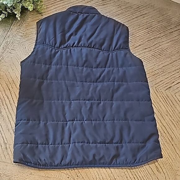 Navy zip up puffer vest size M - Picture 4 of 7